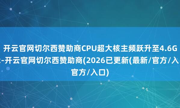 开云官网切尔西赞助商CPU超大核主频跃升至4.6GHz-开云官网切尔西赞助商(2026已更新(最新/官方/入口)