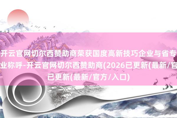 开云官网切尔西赞助商荣获国度高新技巧企业与省专精特新企业称呼-开云官网切尔西赞助商(2026已更新(最新/官方/入口)